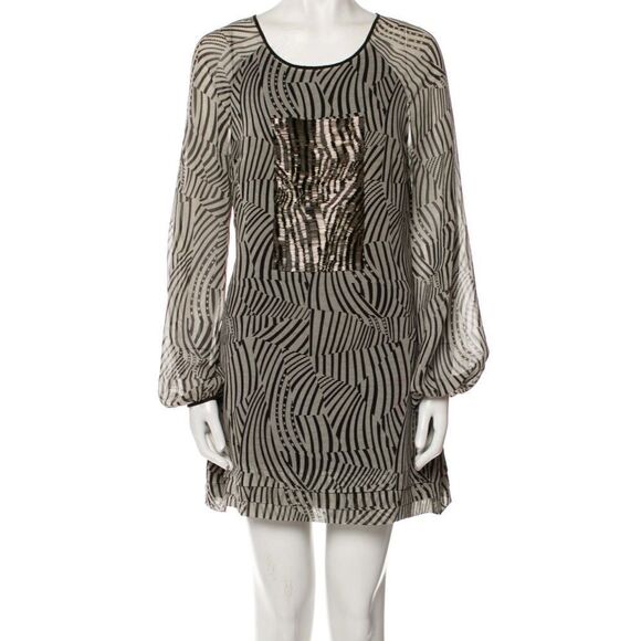 Ted Baker London Silk Print Beaded Dress - Picture 1 of 11